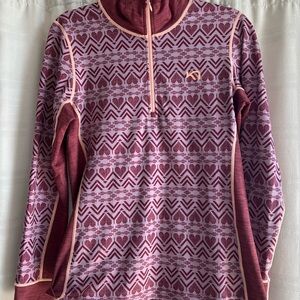 Kari Traa Rose Mauve 1/4 Zip Baselayer Top L